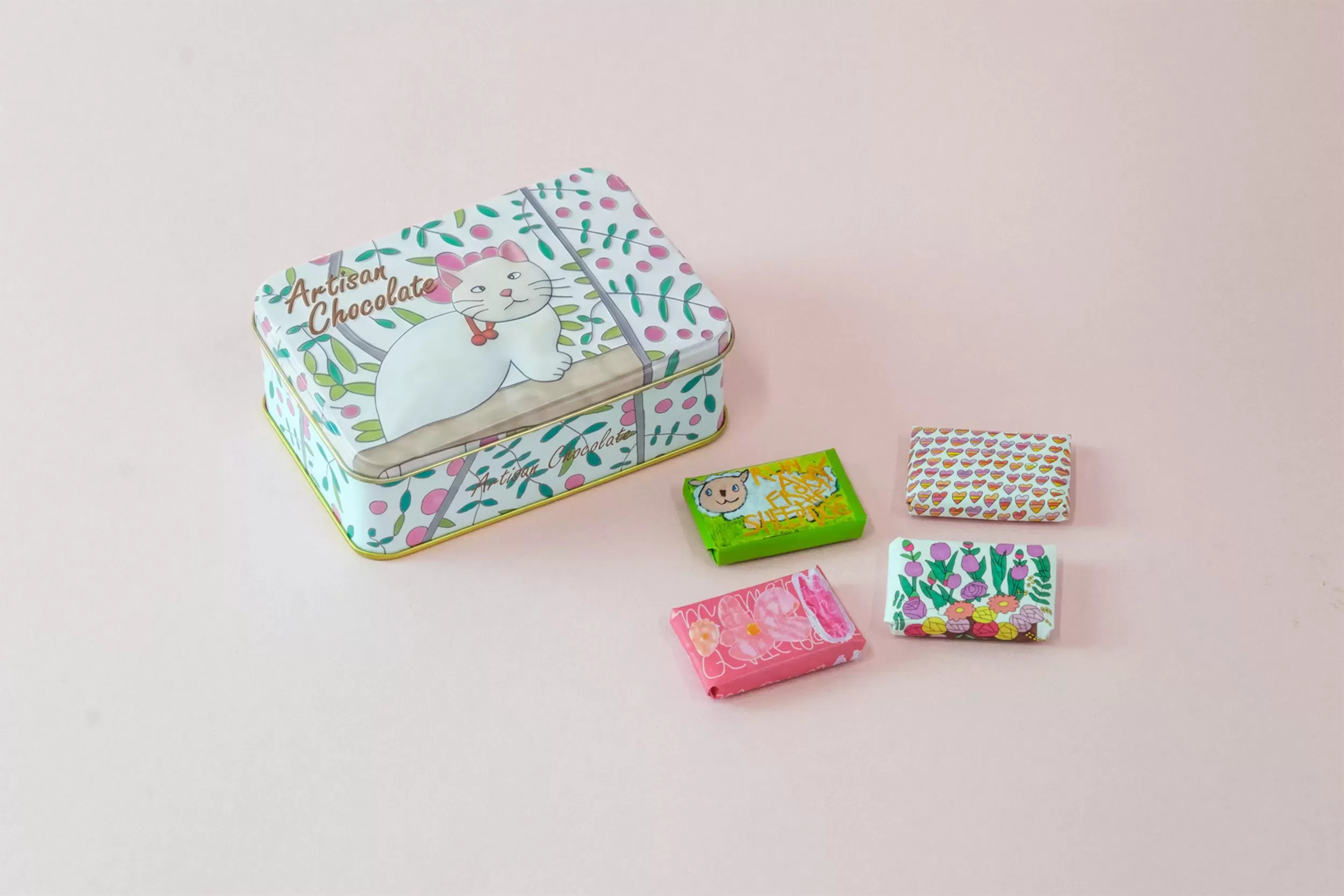 Artisan ARTBOX ミルクチョコ「お花と猫」